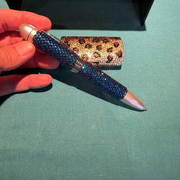 Swarovski crystal eyewear cases with glasses